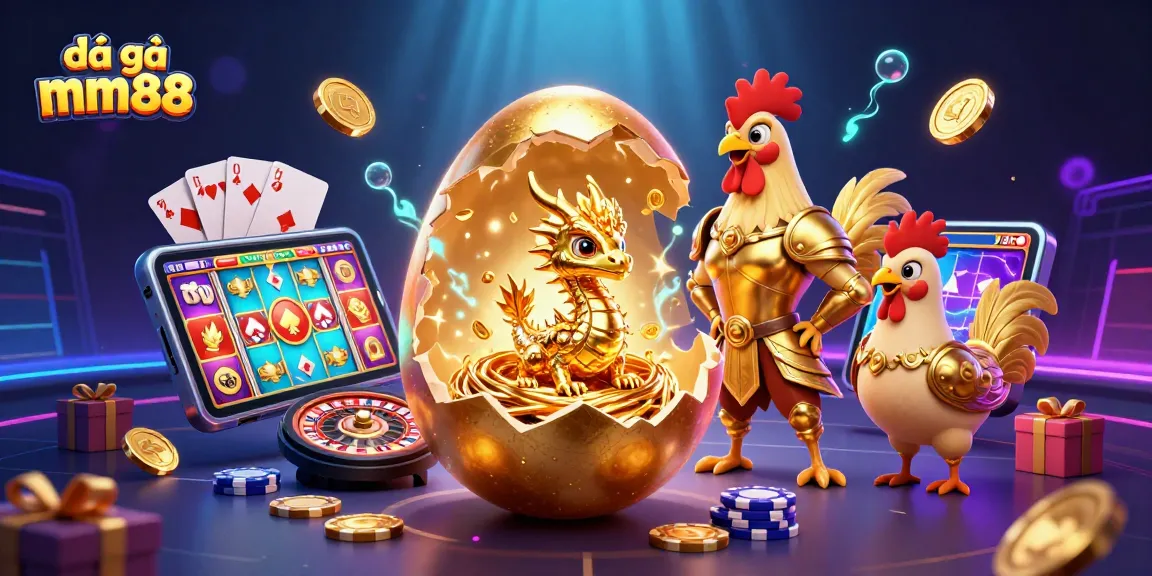 Experience intense đá gà mm88 action in an ultra-detailed illustration featuring a golden dragon and poker chips.