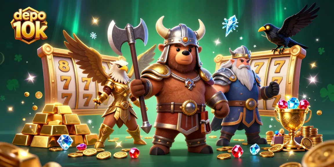 Play exciting slots at depo 10k with dynamic reels and vibrant character illustrations.